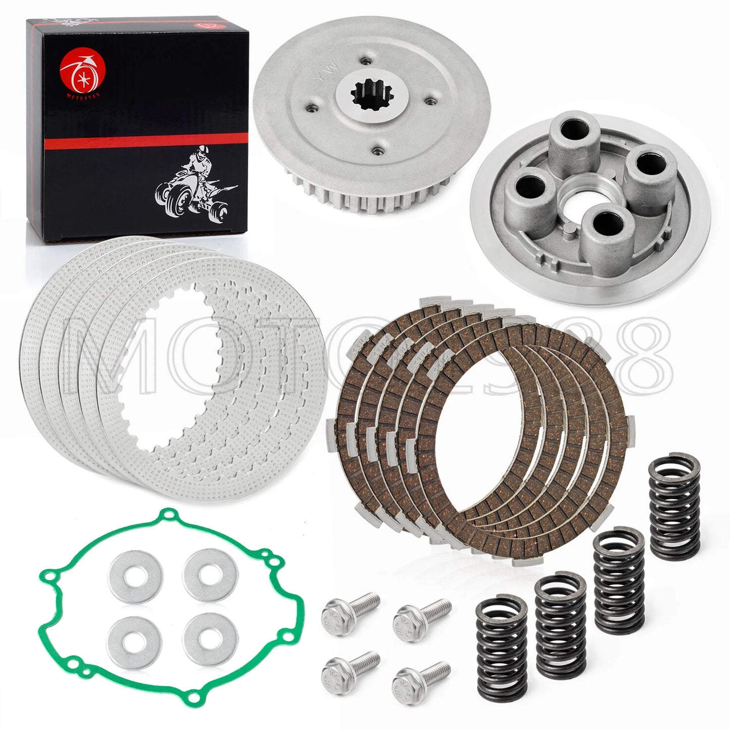 Clutch Kit Inner Hub Plate Springs Gasket for Kawasaki KX80/85/100 (1980–2007)