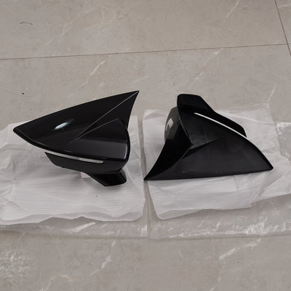 Glossy Black OX Horn Mirror Covers for Seat Leon Mk3 MK3.5 FR-Cupra 2013-2018