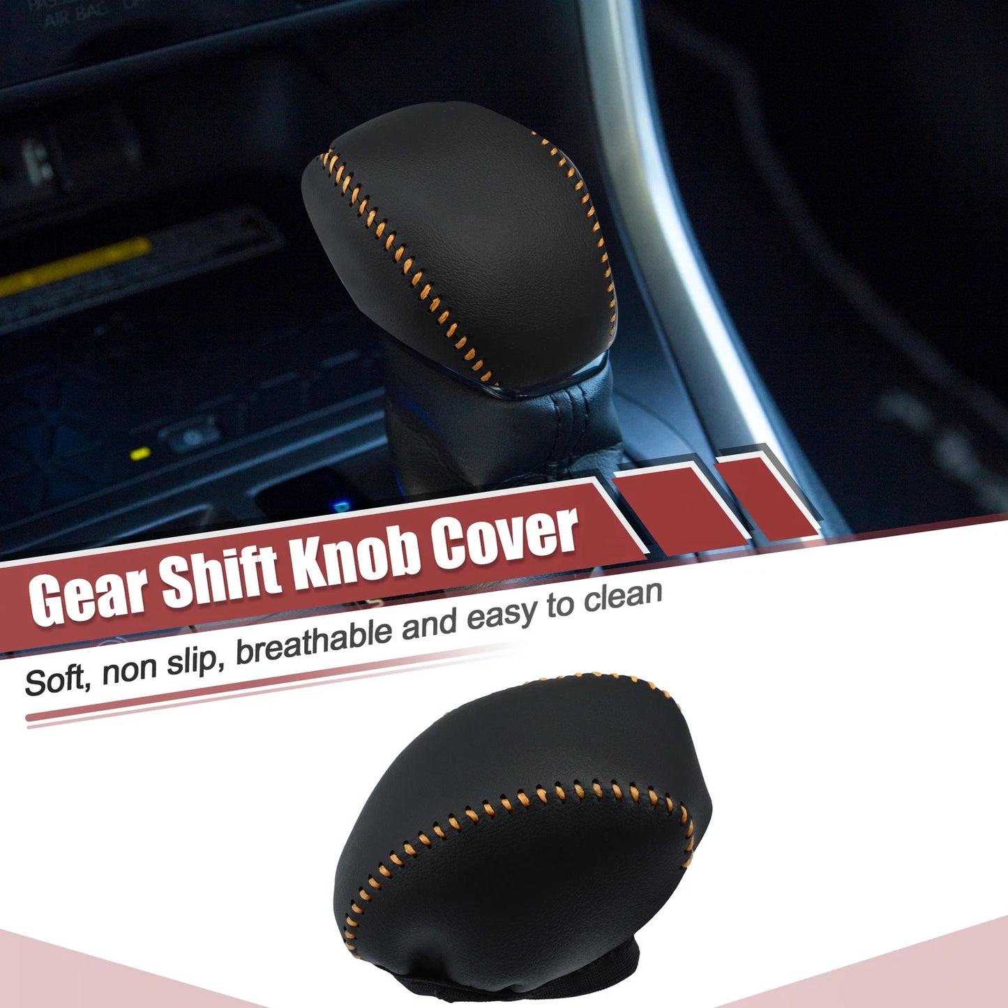 Black Gear Shift Knob Cover Protector for Toyota Rav4 (2019-2023)