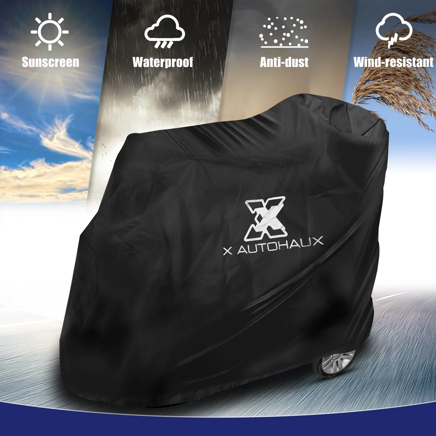 170CM Motorcycle Scooter Cover Waterproof Sun Rain Protection for Make Model