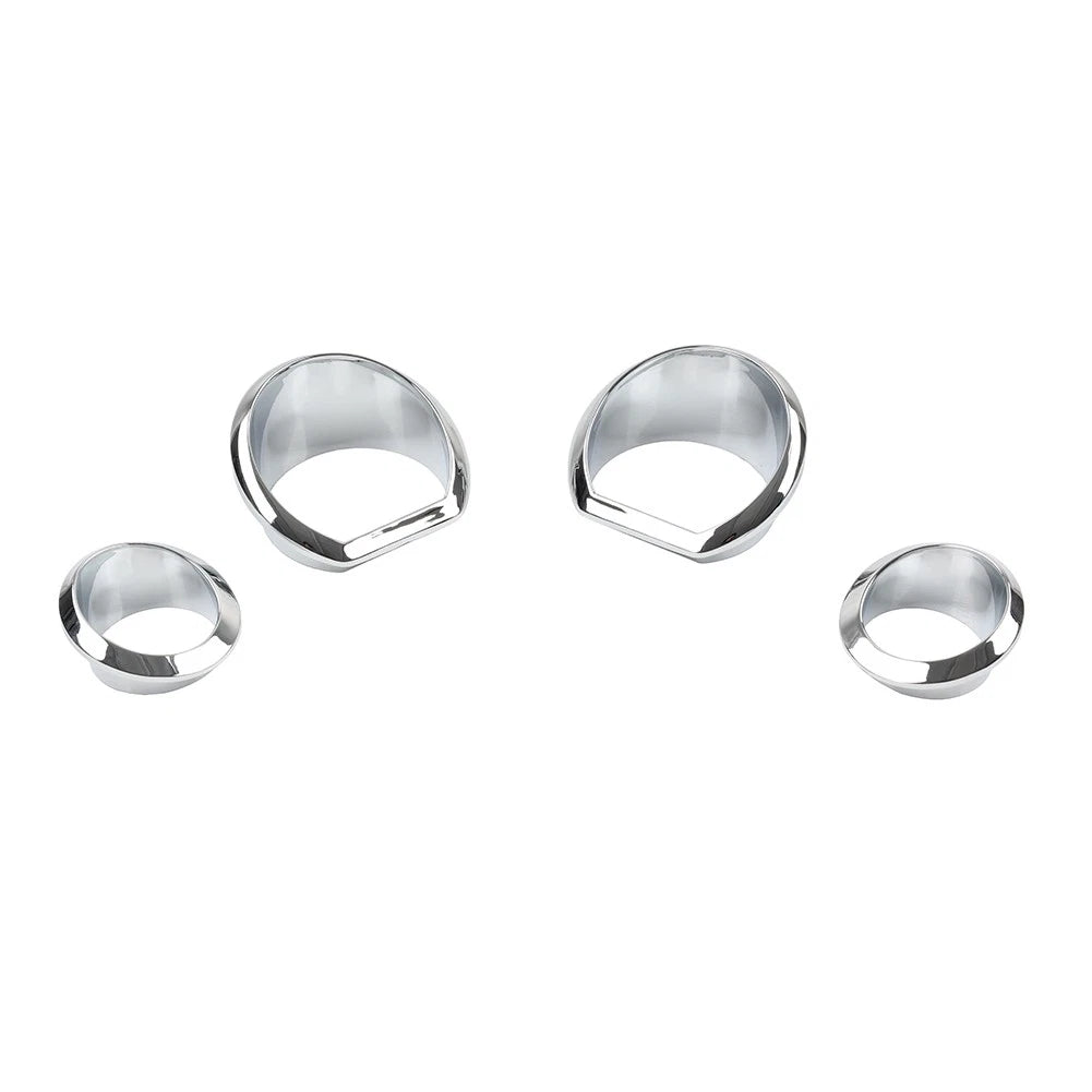 Chrome Gauge Bezel Trim Ring Kit for Harley Touring Electra Street Glide (2014-2023)