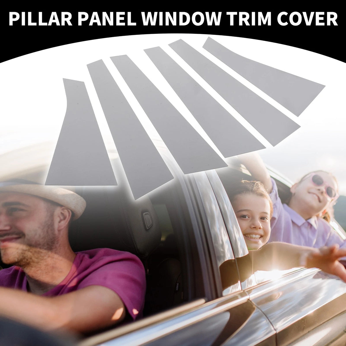 6 x Car Pillar Window Trim Cover for Chevrolet Impala (2006-2013) Chrome