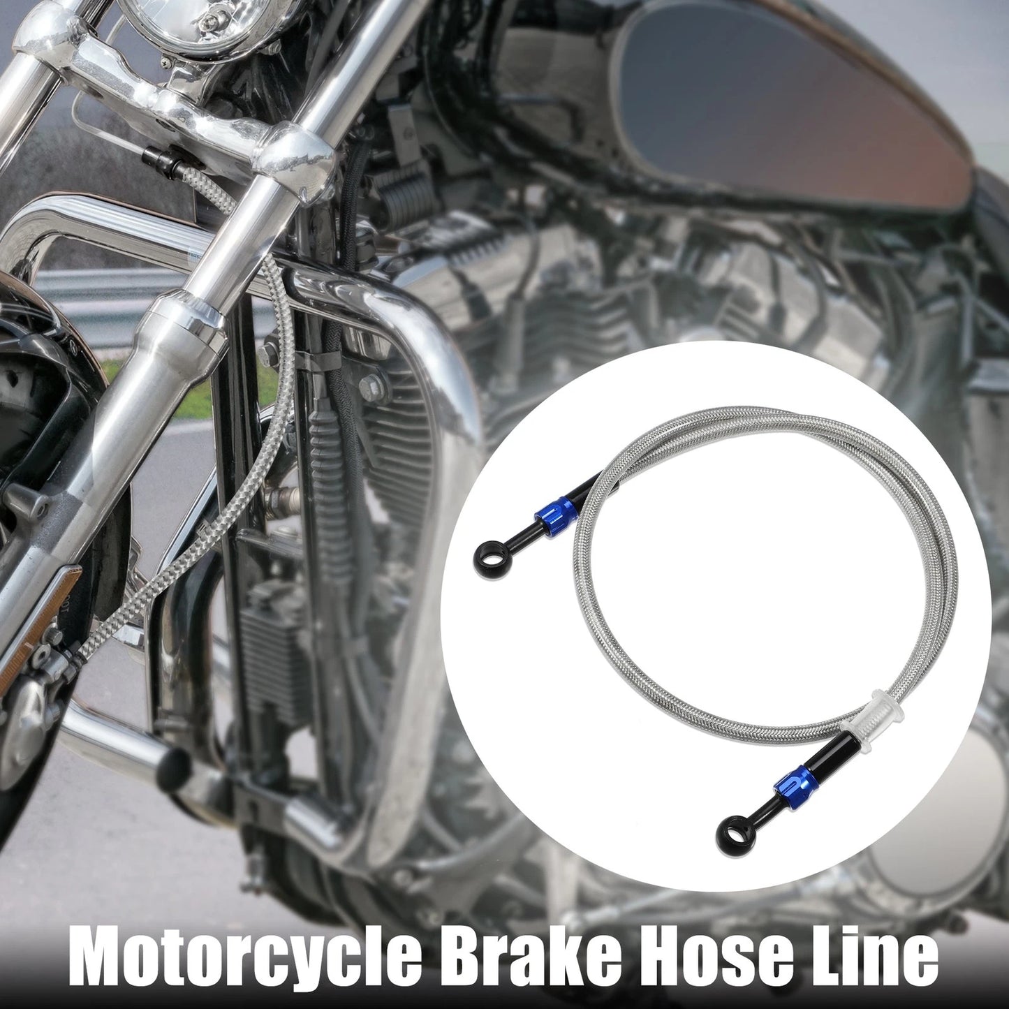 AN3 28 90 Degree Brake Hose / 90cm / Motorcycle Braided Line Tube for Make Model