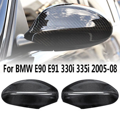 Carbon Fiber Mirror Cap Covers for BMW E90 E91 E92 E93 (2006-2012)