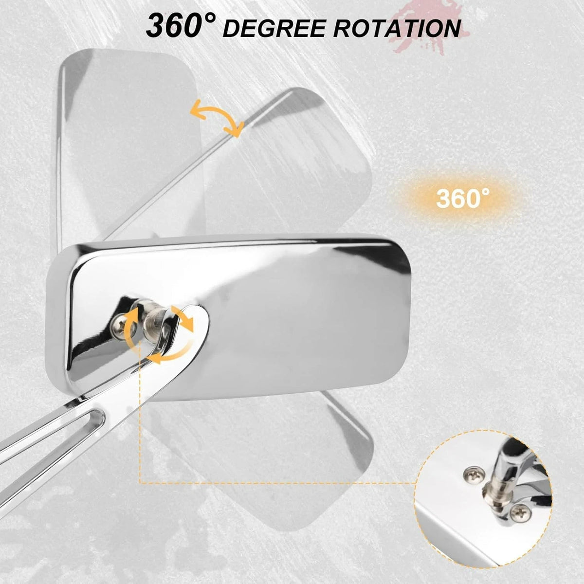 Chrome Motorcycle Mirrors for Chopper Cruiser Bobber Cafe Racer Scooter