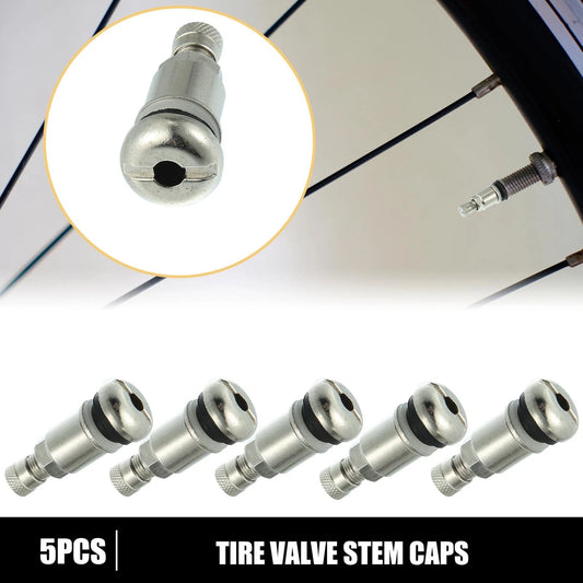 5 x Wheel Valves Aluminum Alloy Car Tyre Valve Silver Tone for Make Model