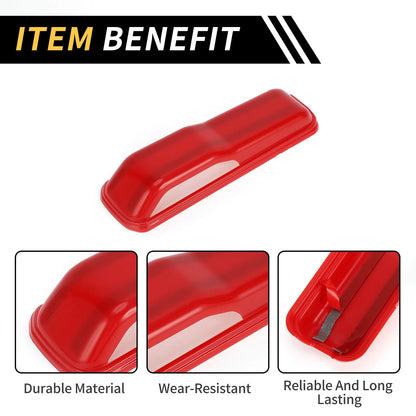 2 x Engine Hood Hinge Cover Trim for Jeep Wrangler JL JLU Sport (2018-2022) Red