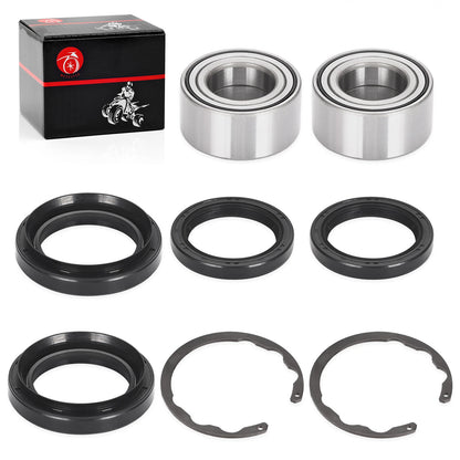 Front Wheel Bearing Seal Circlip Kit for Kawasaki Bayou 300 KLF300 4X4 1989-2005