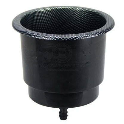 Drink Holder - Plastic Faux Carbon Print Stepped Base for Boat, Caravan, RV
