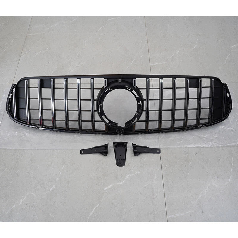 Chrome & Black GT Front Grille for Mercedes Benz X253 GLC43 (2020-2023)