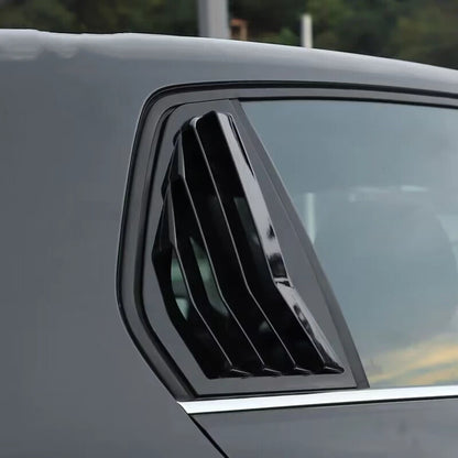 2 x Glossy Black Window Louver Scoop Cover Trim for VW Golf MK8 (2020–2023)