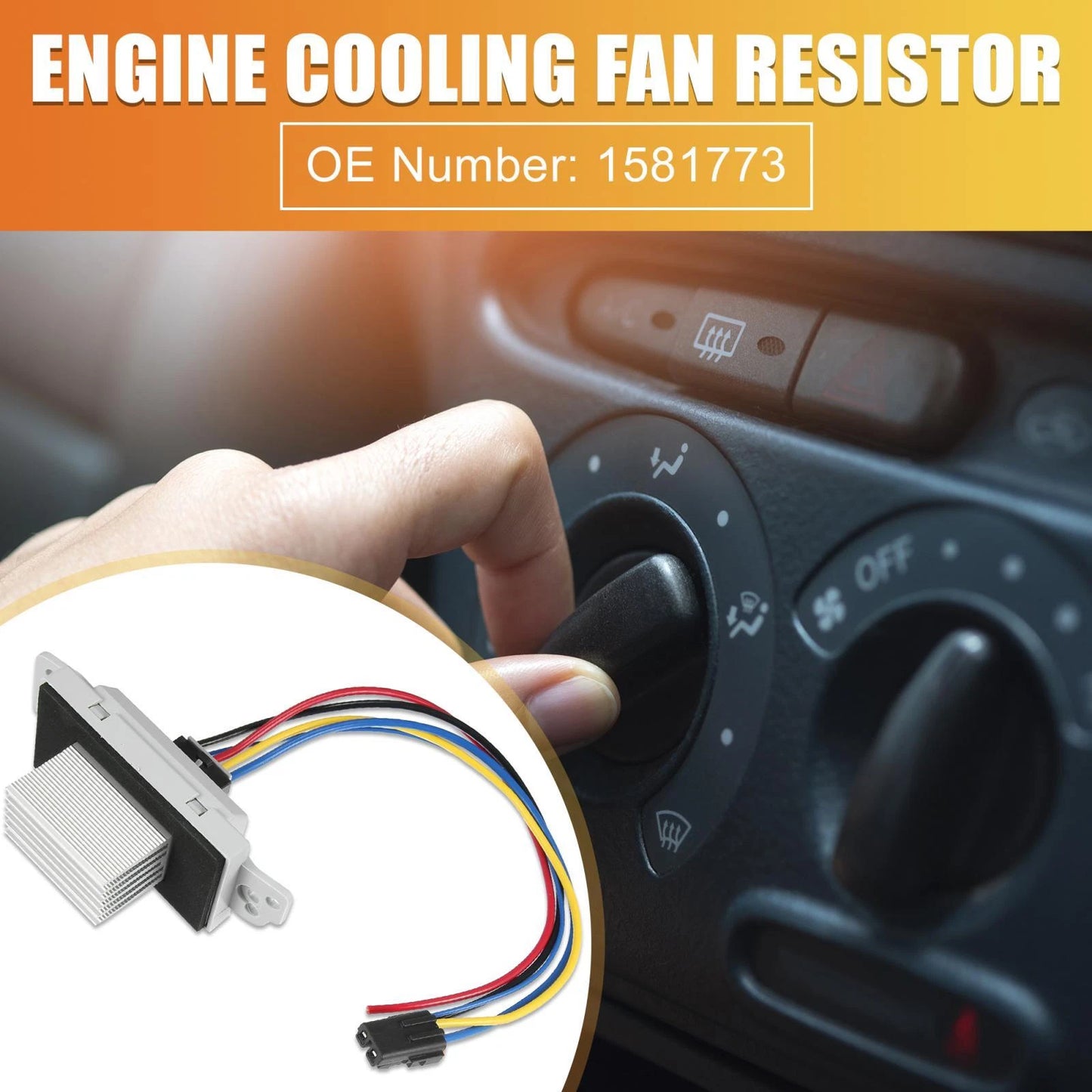 Engine Cooling Radiator Fan Resistor Kit for Chevrolet Silverado Tahoe