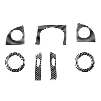 Carbon Fiber Dashboard Steering Wheel Cover Trim for Mini Cooper 2002-2004