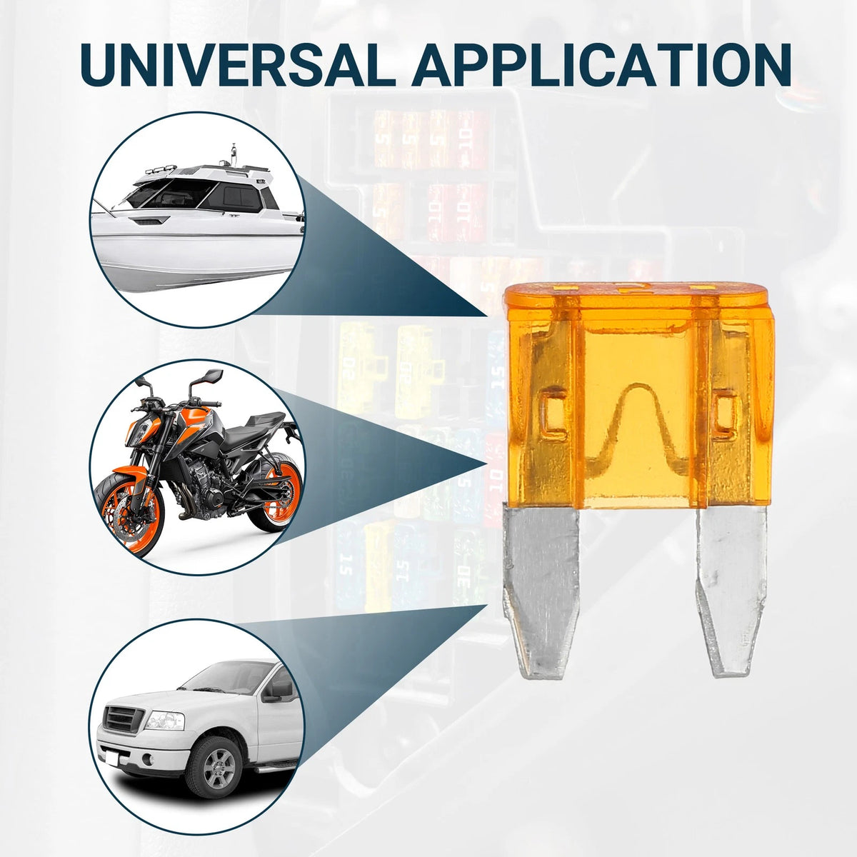 5A Mini Blade Fuses 20 x Short Circuit Protection for Car - Orange