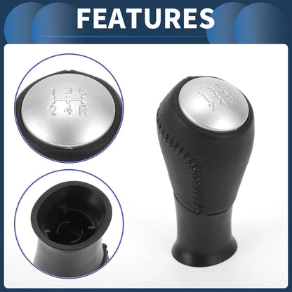 5 Speed Gear Shift Knob for Honda Accord (2003-2008) Black Silver Tone