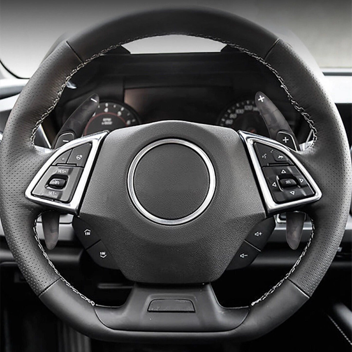 Steering Wheel Shift Paddle Extensions 2 x For Camaro (2016-2020) Carbon Fiber