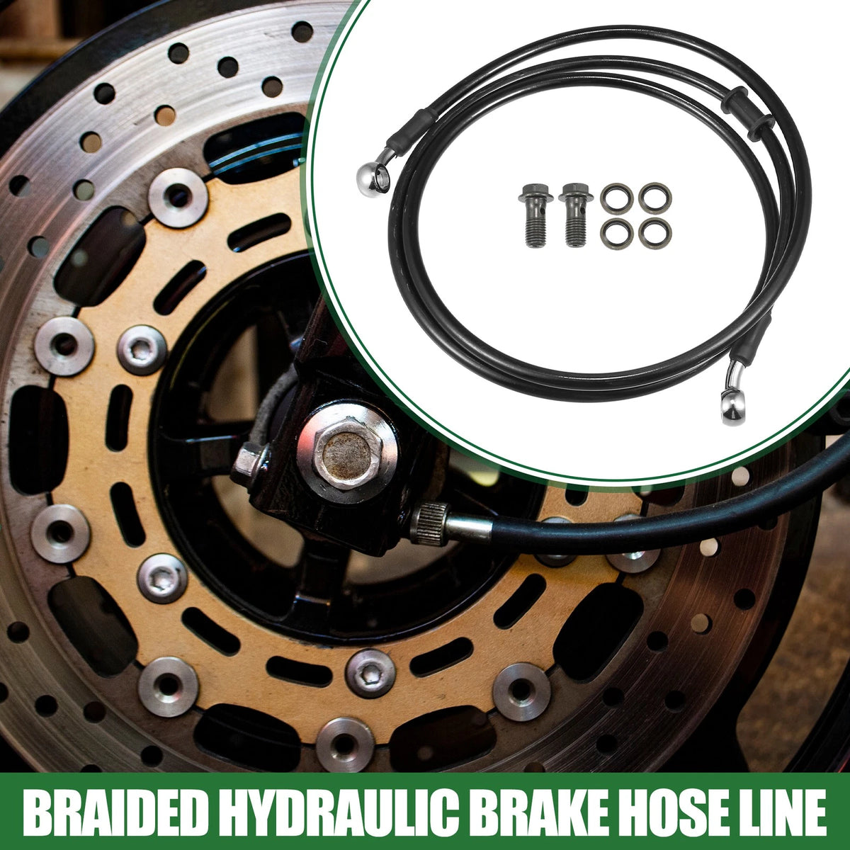Braided Hydraulic Brake Line Oil Hose 150cm for Motorcycle