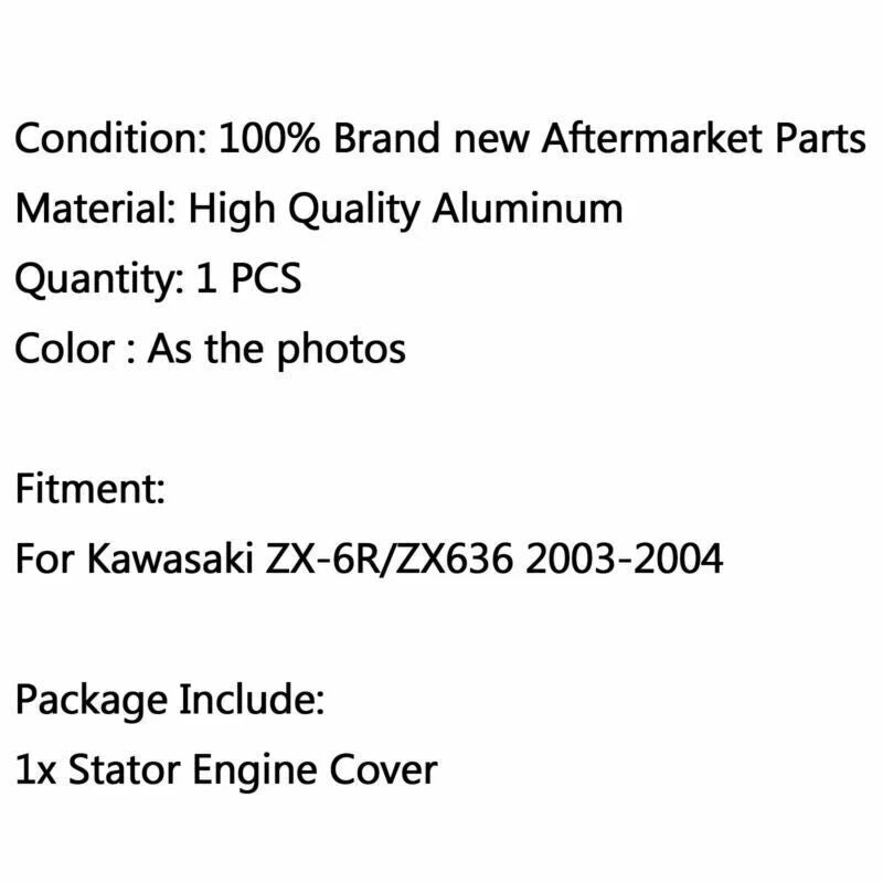 Left Stator Cover for Kawasaki Ninja ZX6R ZX636 (2003-2004)