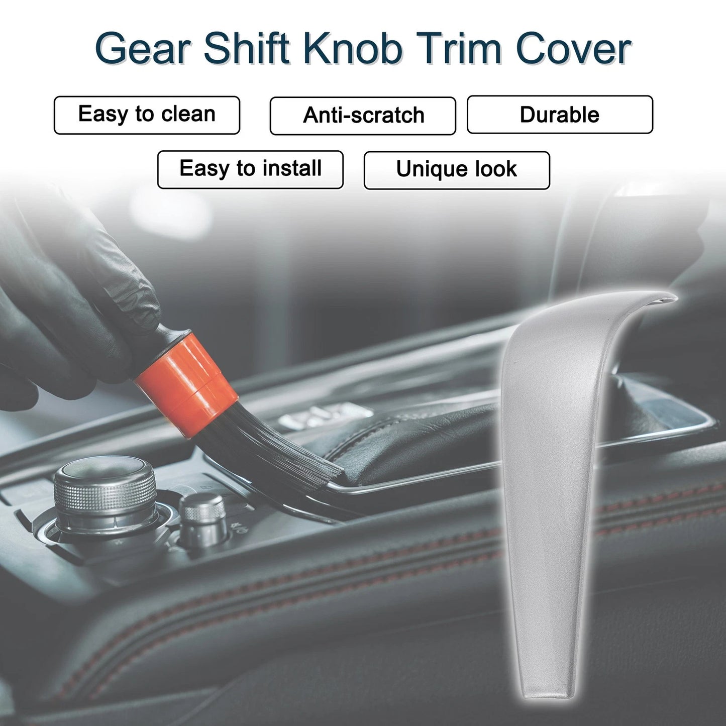 ABS Gear Shift Knob Cover Sticker for BMW 1 3 Series Z4 X1 E90 E92 E93 E87 (2005-2012)