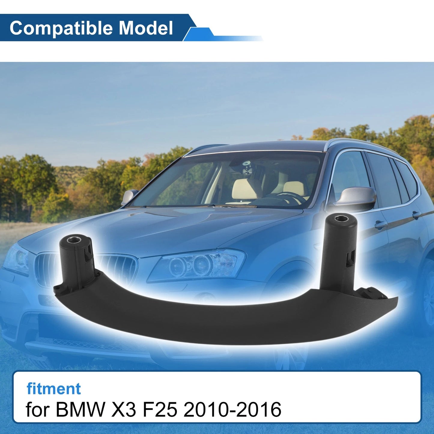 Front Passenger Side Inner Door Handle for BMW X3 F25 (2010-2016) Black