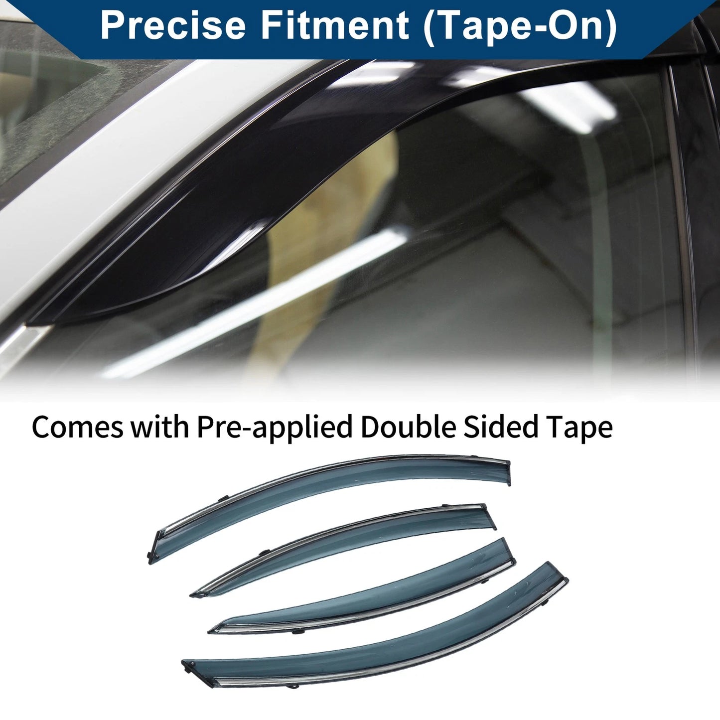Window Deflectors for Mazda 3 Sedan Side Vent Visors (2010-2013)
