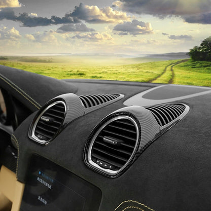 4 x Carbon Fiber Air Vent Trim for Porsche 718 Cayman (2015-2021)