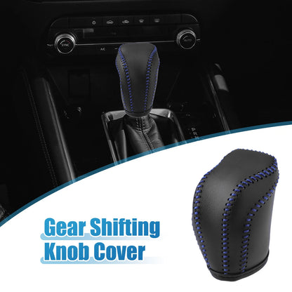 Gear Shift Head Knob Cover Black Blue for Toyota RAV4 (2013–2016)