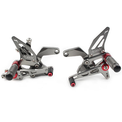 Rear Footpegs for Kawasaki Z900 2021-2023 - Grey Aluminum