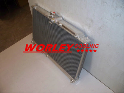 2 x core aluminum radiator for Mitsubishi EVO 7 8 9 2.0 MT (2001-2007)