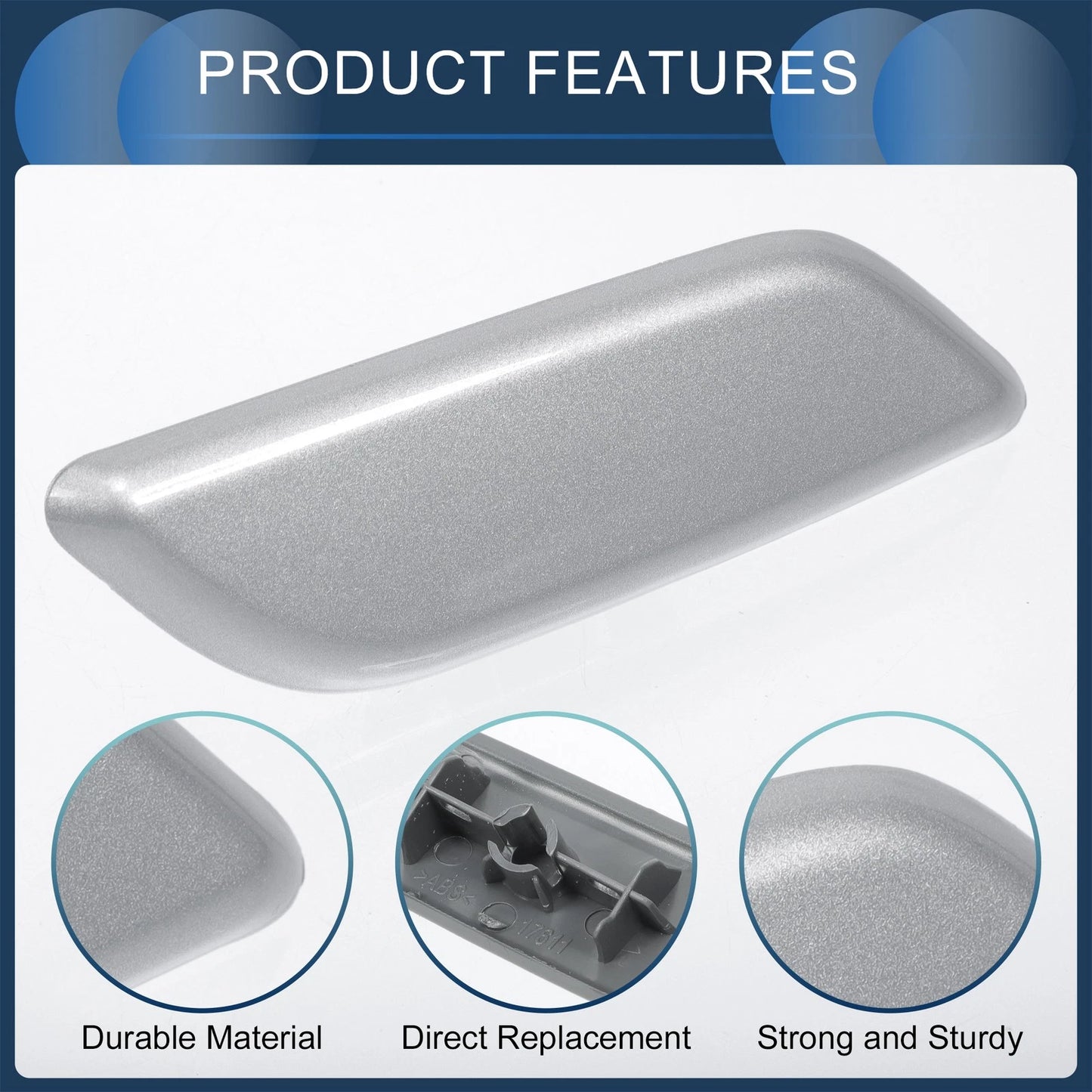 Front Right Washer Nozzle Cover for Honda Accord VIII 2011-2013 Silver