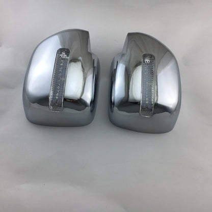 Chrome Rearview Mirror Light Cover Trim for Toyota Land Cruiser 1998-2007