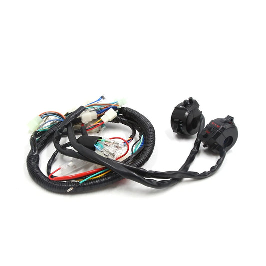 Handlebar Light Control Switch Set for GY6 125W Wire Harness for Motorcycle GY6