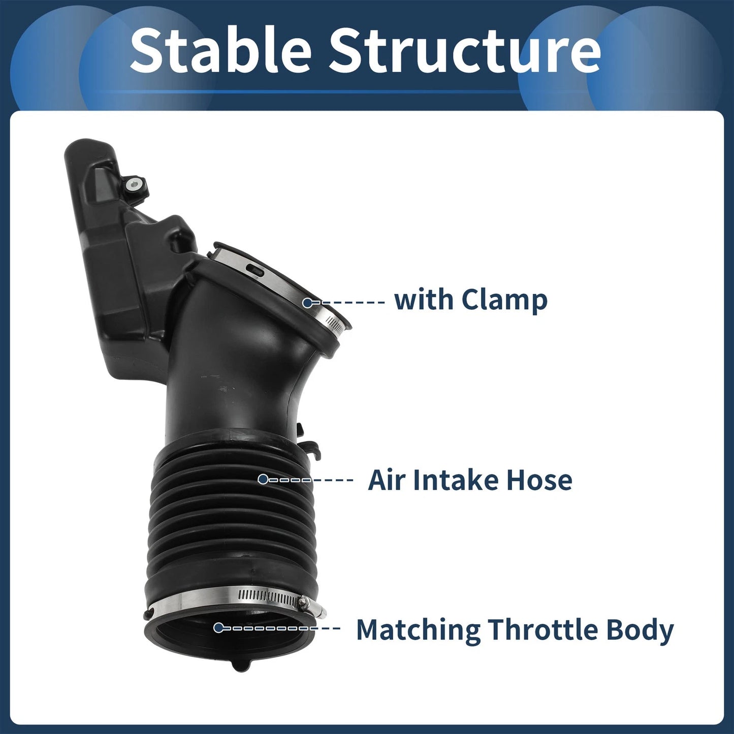 Engine Air Intake Hose for Ford F-250 Super Duty (2011-2016) 1 Pc Clamp
