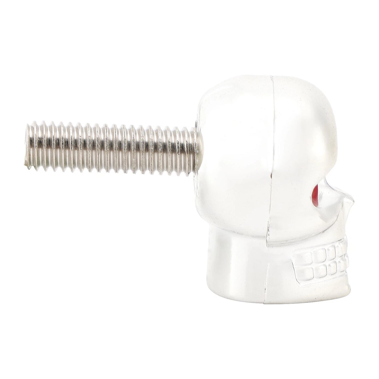4 x Skull Screws for License Plate - Custom Silver for Chopper