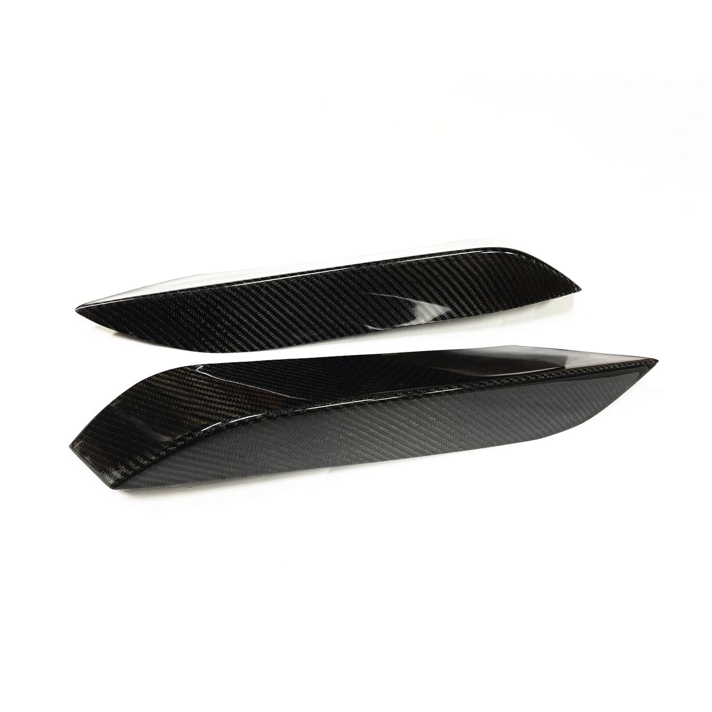 2 x Carbon Fiber Front Bumper Side Splitters for BMW F80 M3 F82 F83 (2012-2019)