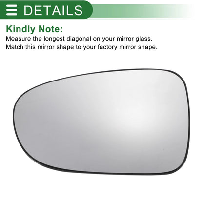 Left Side White Convex Mirror Glass for Ford Galaxy