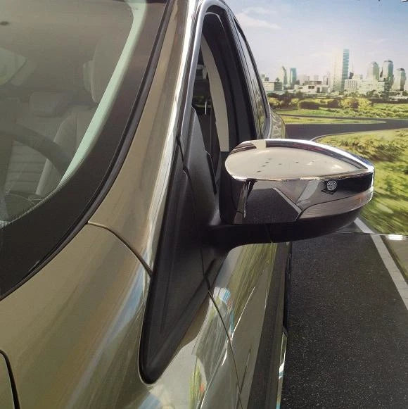 Rearview Mirror Side Lid Cover Trim for 2013-2019 Ford Escape Kuga Chrome 2 x pcs