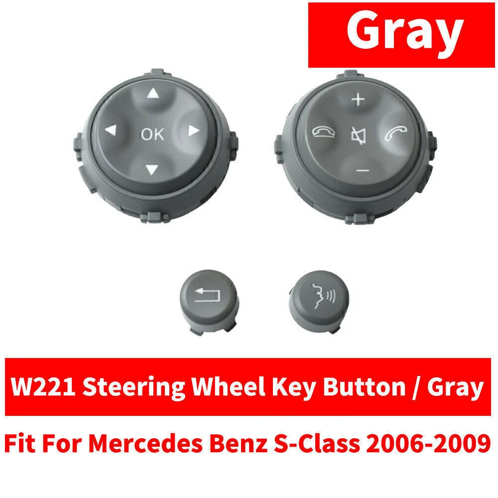 2 x Multi-function Steering Wheel Buttons for 2006-2009 BENZ W221 (2006-2009)