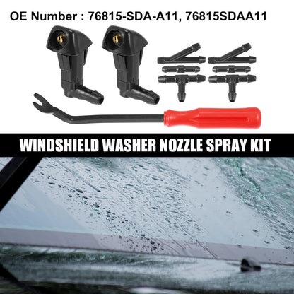 9 Pcs Front Windshield Washer Nozzles for Honda Accord (2003-2007)