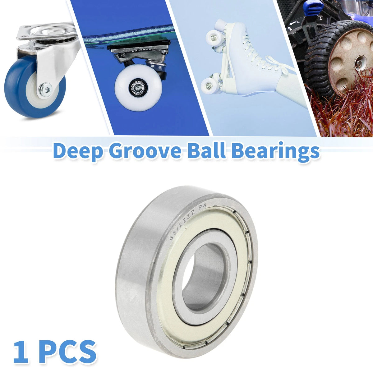 Deep Groove Ball Bearings 22x56x16mm for Scooter Skateboard Wheel