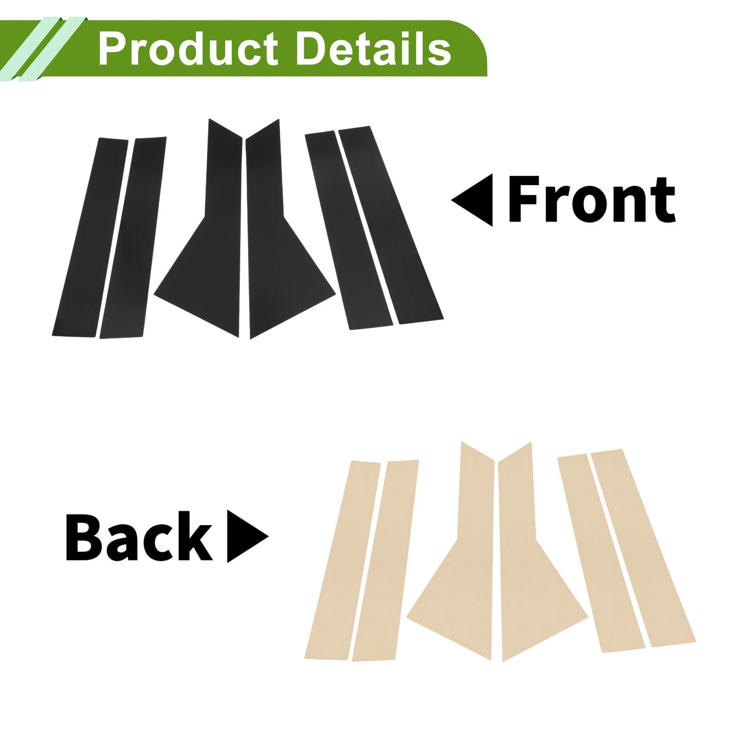 6 x Pillar Window Trim for Chevy Captiva (2019-2024) Black