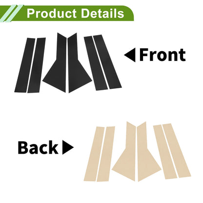 6 x Pillar Window Trim for Chevy Captiva (2019-2024) Black