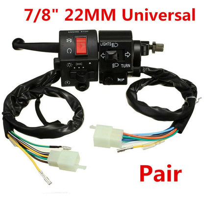 7/8 Handlebar Start Switch 12V Headlight Horn Turn Signal