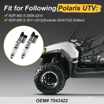 Front Air Shocks Absorbers Suspension for Polaris RZR S 800 EFI (2009–2012)