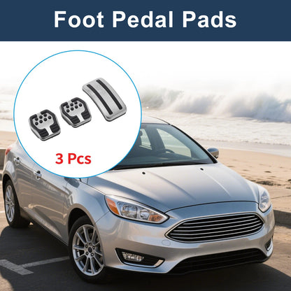 3 x Manual Transmission Foot Accelerator Pedal Covers for Ford Focus (2012-2016)