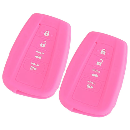 2 x 4 Button Key Cover Case for Toyota Corolla Camry Highlander RAV4