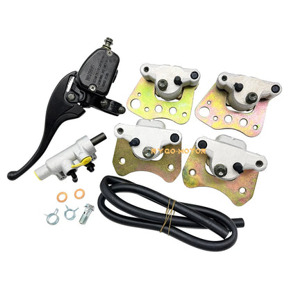 2 x Front & Rear Brake Master Cylinders & Calipers W/Pads for Polaris ATP