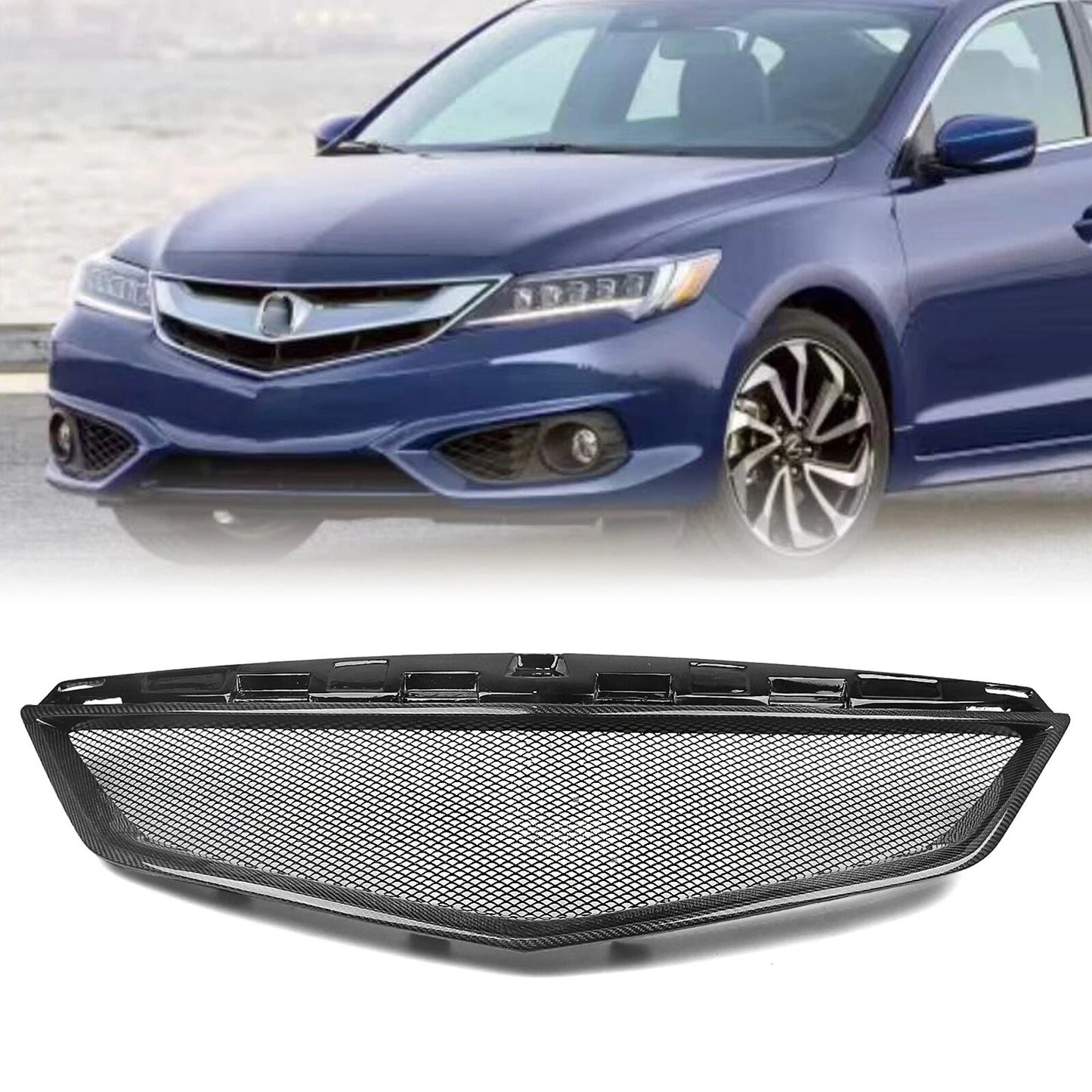 Front Bumper Grille Mesh for Acura ILX (2016-2018)