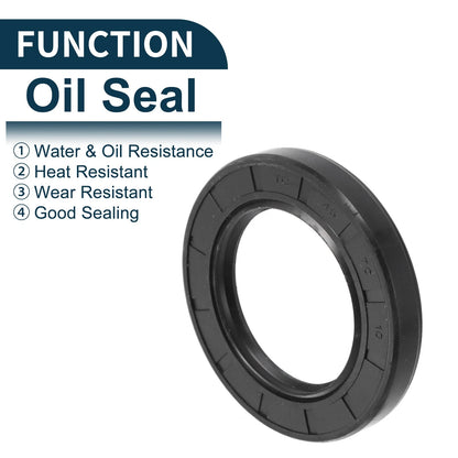 Oil Seal Rotary Shaft Seal NBR Rubber 45x70x10mm Black 5 Pcs for Make Model