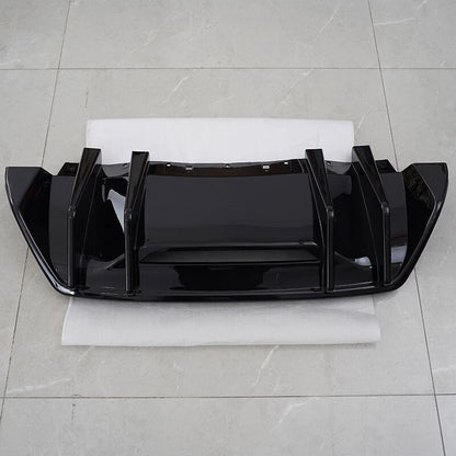 Glossy Black ABS Rear Bumper Diffuser Spoiler for Ford Mustang GT (2024+)